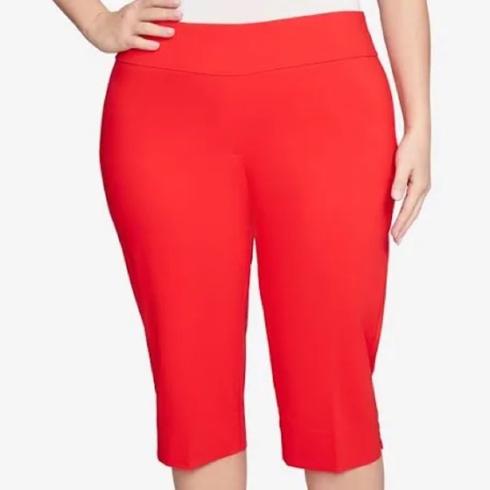 NEW! Ruby Rd. Women's Plus Size Capri Pants Size 22W Coral